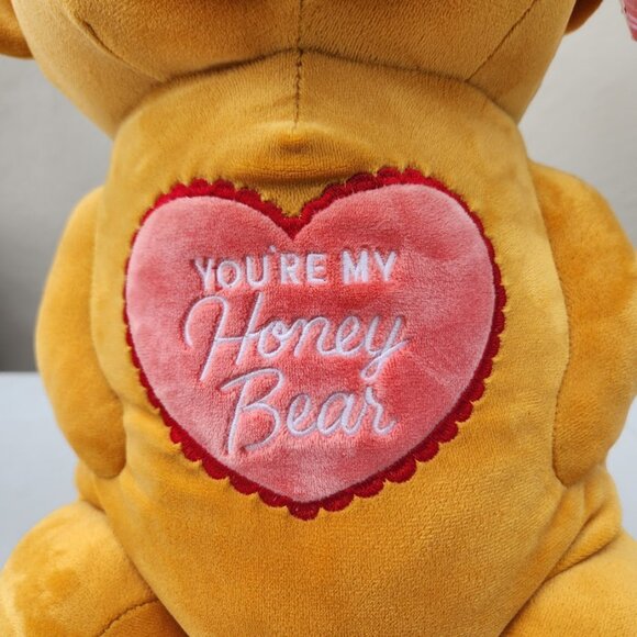 NEW Honey Bear Bottle Plush Valentine's Day Gift Beekeeping Beekeeper Bees Honey - Picture 3 of 9